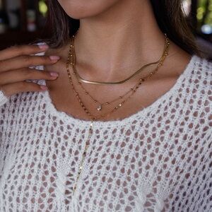 New Elegant Gold Layered Necklace